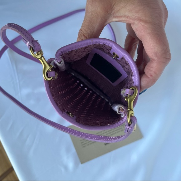 Clare V Lilac Rattan Poche Crossbody - Picture 6 of 6